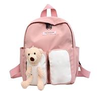 Mochila escolar para niños y niñas, para jardín de infantes, mochila de animales lindos y bolsos para niñas, rosa, Taille unique
