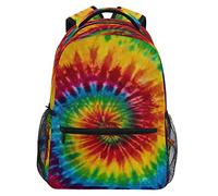 Mochila Escolar Patrón De Remolino Teñido Con La Técnica Tie-Dye | Mochilas Escolares casual Bolsa De Deporte Para Senderismo