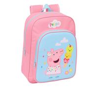 PEPPA PIG - Mochila Escolar Infantil Animada, Mochila Niño, Mochila Infantil, Adaptable a Carro, Ideal para Niños en Edad Escolar, Cómoda y Versátil, Calidad y Resistencia, 26x11x34 cm