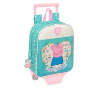 Mochila Escolar PEPPA PIG Pretty Flowers, Guardería 28 cm. Con Carro