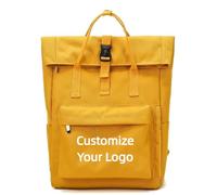 Mochila Escolar Personalizada De Nailon Oxford con Tapa Enrollable, Impermeable, Elegante, con Cremallera, para Deportes De Senderismo Color3,14 Inches
