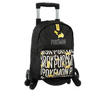 Mochila Escolar Pokemon + Carro Toybags con 4 Ruedas Giratorias - Mochila con Compartimento Principal y Bolsillo Frontal - Portaordenador e Interior Forrado - 42x32x20 cm - Toybags
