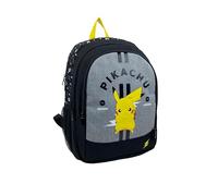 Mochila Escolar Pokemon Pikachu - DOBLE COMPARTIMENTO - Adaptable a carro, Espaldera acolchada - Compartimento portalaptop - 44 X 31 X 21.5 CM