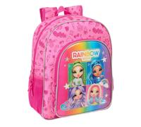 Safta RAINBOW HIGH SHINE - Mochila Escolar Niño, Mochila Infantil, Adaptable a Carro, Ideal para Niños en Edad Escolar, Cómoda y Versátil, Calidad y Resistencia, 32x12x38 cm