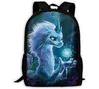 Mochila escolar Raya and The Last Dragon con dibujos animados, duradera, resistente al agua, ajustable, mochila escolar