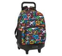 Mochila Escolar SAFTA GRAFFITI Colors, Grande 45 cm. Con Carro