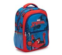 Mochila Escolar Spider-Man Niño - Licencia Oficial Marvel, 100% Poliéster, Color Rojo y Azul, Doble Compartimento con Cremalleras, Bolsillo Lateral de Malla, Vuelta al Cole