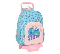 Mochila Escolar STITCH Ohana, Grande 42 cm. Con Carro