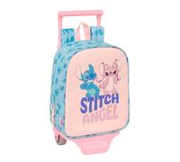 Mochila Escolar STITCH Ohana, Guardería 28 cm. Con Carro