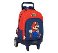 Mochila Escolar SUPER MARIO BROS Trick, Grande 45 cm. Con Carro Compact