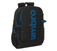 Mochila Escolar UMBRO Jet Black, Grande 44 cm. Adaptable