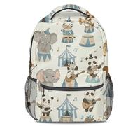Mochila escolar vintage con estampado de circo, diseño de paraíso, unisex, ligera, duradera, Color1, L