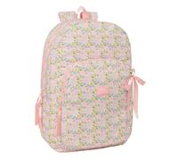Mochila Escolar VMB Pink Flowers, Grande 46 cm. Adaptable