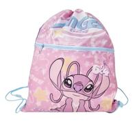 Mochila escolar y tiempo libre Disney Stitch Angel 2 compartimentos con cremallera externa y cierre de cordón 44 x 34 cm