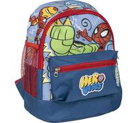 Mochila Estilo Trekking de Avengers - Multicolor - 23x27x15cm - Fabricada con Poliéster - Mochila Infantil con Varios Bolsillos - Cinturón y Asas Ajustables - Producto Original Diseñado en España