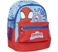 Mochila Estilo Trekking de Spidey - Color Azul y Rojo - 23x27x15 cm - Fabricada con Poliéster - Varios Bolsillos - Cinturón y Asas Ajustables - Producto Original Diseñado en España