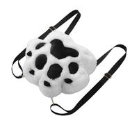 Mochila Forma de Pata de Gato, Felpa Color Claro, para Niñas | Estilo Tierno y Moderno, Manos Libres, para Escuela y Compras, Guarda Monedero, Llaves y Maquillaje