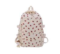 Mochila Fresa Bolsa ligera informal para portátil Volver a accesorios universitarios Mochilas para niños Niñas, Blanco, Talla única para todos, Mochilas rucksack