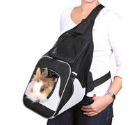 Mochila frontal Savina, Nylon, 30x33x26cm, color negro y gris