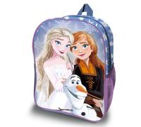 Mochila Frozen 3D Elsa Anna Olaf Escuela Niña Guardería Disney | Diseño 3D con personajes Frozen - Mochila compacta para niñas 4-8 años - Asas ajustables de tela azul