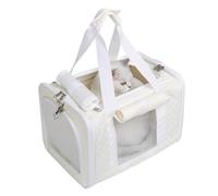 Mochila Gato Bolsa For Gatos A La Moda Y Versátil, Bolso De Viaje Plegable For Mascotas, Bolsa De Almacenamiento Multifuncional For Coche For Mascotas Mochila Gatos Transporte(White)