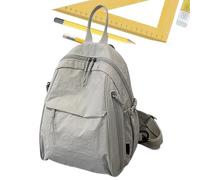 Mochila genérica de cabina - Mochila multibolsillos | Universidad Escuela Universitaria Senderismo Para Mujeres Hombres Niños Niñas, gris claro, Se référer au descriptif