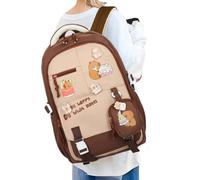 Mochila genérica de dibujos animados Capybara | Mochila de viaje lindo diseño infantil para niñas - ligero Escuela de Suministros escolares para excursiones de viaje, caqui, Se référer au descriptif