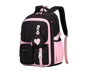 Mochila genérica para niña - Mochila stitchs Girls, saacs a para niñas con libros espaciosos | de escuela para, mochila escolar para adolescentes para la universidad | para viaje avión colegio, rosa