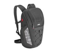 GIVI EASY13 - Mochila para moto, 18 l, con bolsillo para casco extraíble, funda impermeable y compartimento para portátil de 16 pulgadas, color negro