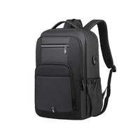 Mochila Grande para portátil con Puerto Carga USB, Mochila Ligera para Viajes Negocios con Funda para Carrito, Mochila Impermeable, Bolsa para Ordenador portátil 15,6 Pulgadas,Black 1