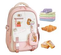 Mochila Hámster Para Colegio Gran Capacidad Amplia Diseño Lindo De Hámster | Mochila Escolar De Animales Dibujos Animados Para Universidad Playa Picnic Diario Aire Libre Niños