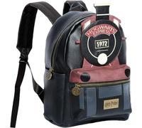 Mochila Harry Potter Negro Unisex - Cierre con Cremallera - Asas Acolchadas - Bolsillo Exterior