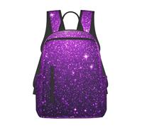 Mochila Hermoso Patrón De Brillos Y Destellos De Color Púrpura Oscuro Daypack Escolares Mochilas Práctica Mochila Escolar para Travel Portátil Senderismo