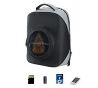 Mochila Holográfica Holograma 3D Missyou con Ventilador LED,700 Videos 3D Incluidos,Control Remoto y Personalización, Proyector Holográfico para Eventos, Exposiciones y Publicidad,Ideal para Tiendas