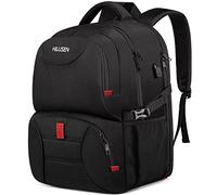 Mochila Hombre Grande 50L, para Ordenador Portatil 17 Pulgadas, Impermeable, Almuerzo para Trabajo con Puerto USB, Antirrobo del Negocio Diario Viaje Escolares - Negro