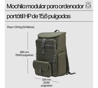 Mochila HP Modular para Portátil 15,6" Poliéster Verde/Gris Resistente al Agua 27L