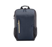 HP Travel Mochila para Portatiles de hasta 15,6" (Capacidad 18L, Ampliable hasta 21 L, Impermeable, Ergonómica, Bolsillo para Rastreador, Cremalleras con Cierre, Material Reflectante) Azul Oscuro