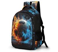 Mochila Ice And Fire Fútbol Infantil para Niña y Niño, Mochilas Fútbol para Niños De 9 a 15 Años, Mochilas Primaria Infantil, Mochila De Viaje