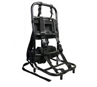 Mochila impermeable para caza y rescates al aire libre, marco de aluminio duradero con capacidad de peso de 60 kg y soporte definitivo, Black