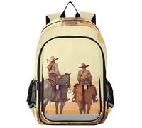 Mochila impermeable para niños de 8 a 12 años: bolsas ligeras para libros para niños y niñas de sexto grado en varios colores - Cowboys Sunsets Retro Vintage