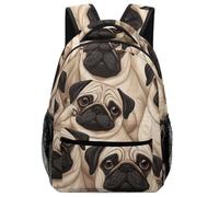 Mochila Impresión De Cachorros De Perro Pug Backpack Tipo Casual Mochila Escolar Unisex Mochilas Escolares para Travel Aire Libre Escolar