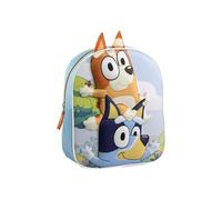 Mochila Infantil 3D Aplicaciones Bluey -22.0x27.0x10.0 cm-Asas Ajustables y Ergonómica-Comodidad y Ajuste- Material Resistente y Fácil de Limpiar
