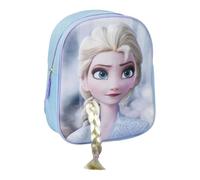 Mochila Infantil 3D Aplicaciones Frozen, Unisex niños, Azul Claro, Pequeña