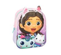 Mochila infantil 3d aplicaciones gabby's dollhouse