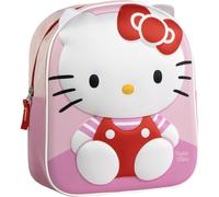 Mochila Infantil 3D Aplicaciones Hello Kitty Medidas 22.0x27.0x10.0 cm para Niñ@s con Asas Ajustables y Ergonómica | Mochila Infantil Comodidad y Ajuste Espacio, Material Resistente y Fácil de Limpiar