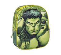 CERDÁ LIFE'S LITTLE MOMENTS Mochila Escolar Hulk 3D con Cremallera Asas Ajustables Unisex Verde S