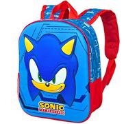 Mochila Infantil 3D Azul, Para Sonic Fan | Ideal para Escuela, Guardería o Preescolar | Ligera, Cómoda y con Tirantes ajustables | 31x11x26 cm, Regalo para niños de 2 a 7 años