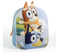 Mochila Infantil 3D Bluey Diseño Original y Relieve Realista Niños y Niñas | Mochila Escolar Bluey con Espacio Amplio y Tirantes Ajustables, Licencia Oficial y Diseño Único