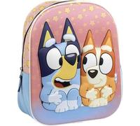 Mochila Infantil 3D Bluey Diseño Original y Relieve Realista Niños y Niñas | Mochila Escolar Bluey con Espacio Amplio y Tirantes Ajustables, Licencia Oficial y Diseño Único