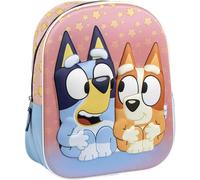Mochila Infantil 3D Bluey Medidas 25.0x31.0x10.0 cm para Niñ@s con Asas Ajustables y Ergonómica | Mochila Infantil Comodidad y Ajuste con Espacio, Material Resistente y Fácil de Limpiar